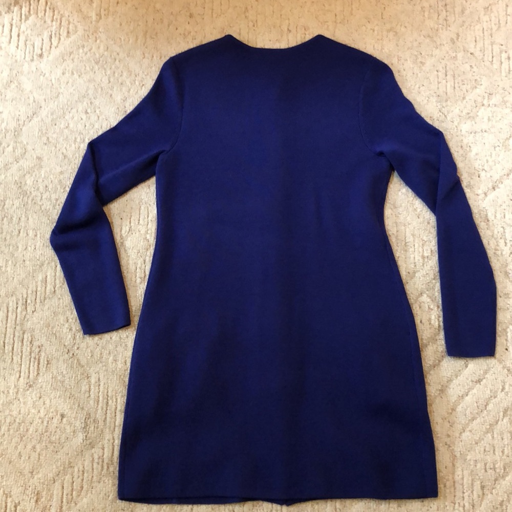 Talbots Long Merino Snap Front Sweatet - Picture 6 of 7